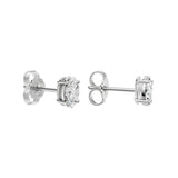 Lab-diamant ørestikker oval 0,80 ct F/VS – 9K hvitt gull