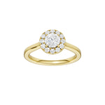 Lab-diamant rosettring 1,00 ct F/VS – 9K gult gull