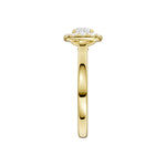 Lab-diamant rosettring 1,00 ct F/VS – 9K gult gull