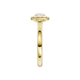 Lab-diamant rosettring 1,00 ct F/VS – 9K gult gull