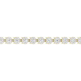 Lab-diamant tennisarmbånd 4,00 ct F/VS – 9K gult gull