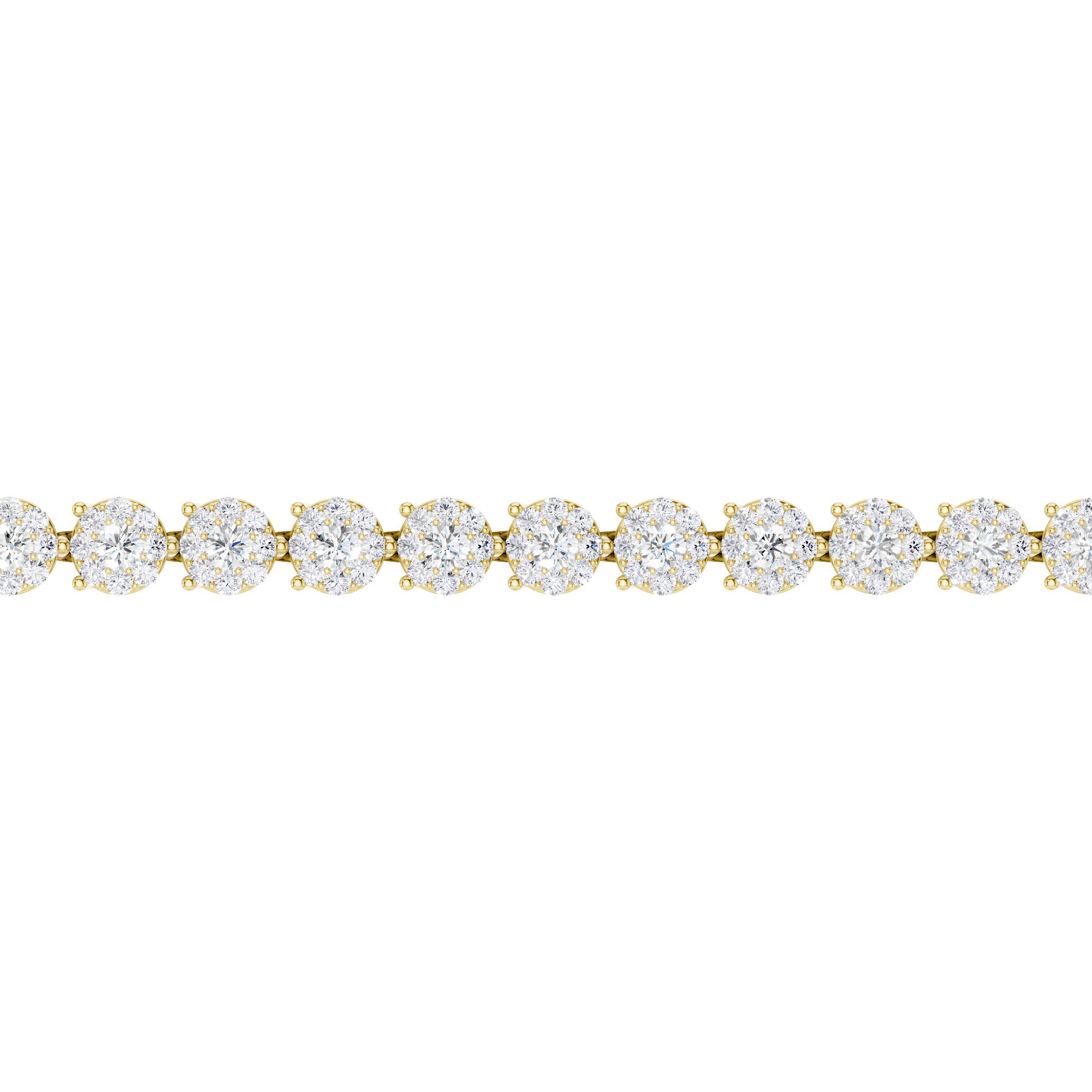 Lab-diamant tennisarmbånd 4,00 ct F/VS – 9K gult gull