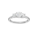 Lab-diamant trestensring 1,00 ct F/VS – 9K hvitt gull