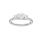 Lab-diamant trestensring 1,00 ct F/VS – 9K hvitt gull
