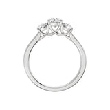 Lab-diamant trestensring 1,00 ct F/VS – 9K hvitt gull