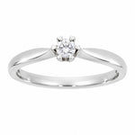Victoria diamantring i hvitt gull, 0,07 ct TW/SI – sett forfra – Diamanthuset