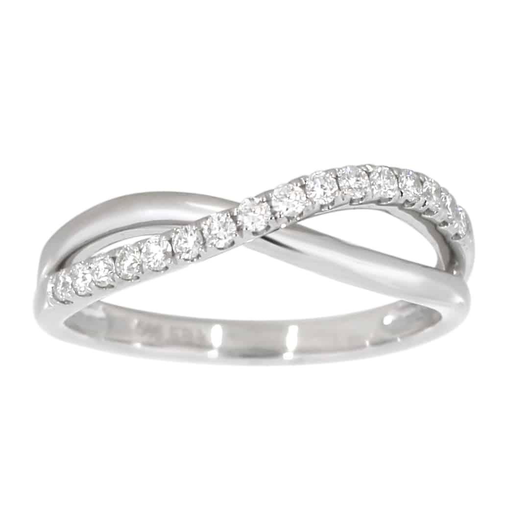 Diamantring i hvitt gull totalt 0,25ct TW/SI - Diamanthuset