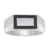 Hvittgullsring med svarte diamanter 0,20ct BD