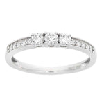 Diamantring i hvitt gull 0,45ct TWSI - Diamanthuset