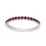 Hvittgullsring med rubin 0,20ct