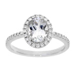 Diamantring med hvit topas 0,30ct TWSI - Diamanthuset