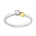 Diamantring i gult/hvitt gull med gull hjerte – bilde 2 – Diamanthuset