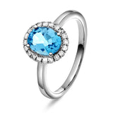 Diamantring med Topas 0.30ct tw/si