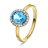 Diamantring med Topas 0.30ct tw/si