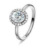 Diamantring med Hvit Topas 0.30ct tw/si