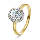 Diamantring med Hvit Topas 0.30ct tw/si