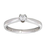 Adele enstens diamantring i hvitt gull, 0.10CT TWSI, Diamanthuset