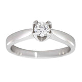 Adele enstens diamantring i hvitt gull, 0.10-0.50CT TWSI