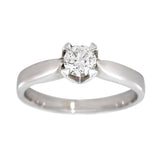 Adele enstens diamantring i hvitt gull, 0.10-0.50CT TWSI