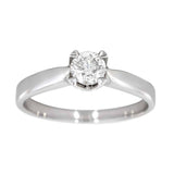 Adele enstens diamantring i hvitt gull, 0.10-0.50CT TWSI