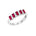 Diamantring med rubin i hvitt gull, 0.21CT TWSI - Diamanthuset