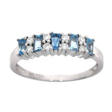 Diamantring med topas i hvitt gull, 0.21CT TWSI - Diamanthuset