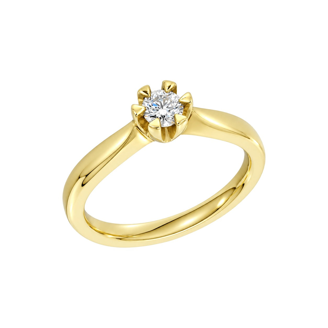 Victoria diamantring i hvitt/gult gull – bilde 2 – Diamanthuset