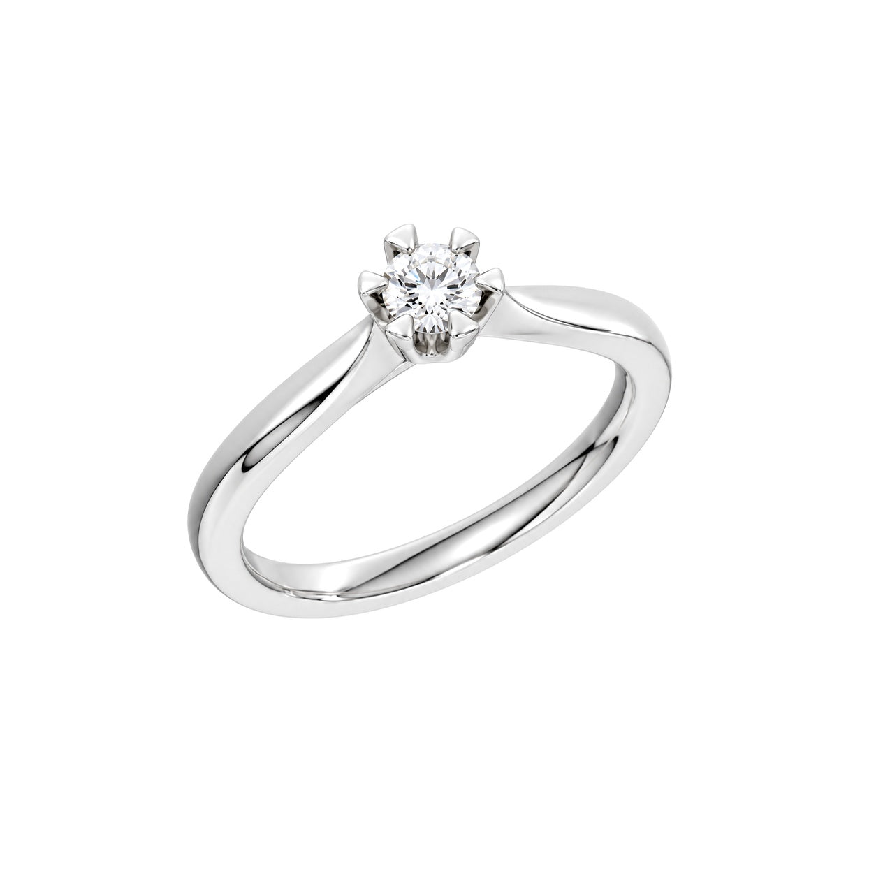 Victoria diamantring i hvitt/gult gull – Diamanthuset