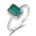 Diamantring 0,20ct tw/si med Smaragd i hvitt gull., Diamanthuset