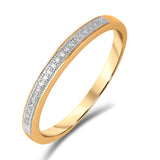Diamantring 0,08ct tw/si i hvitt/gult gull