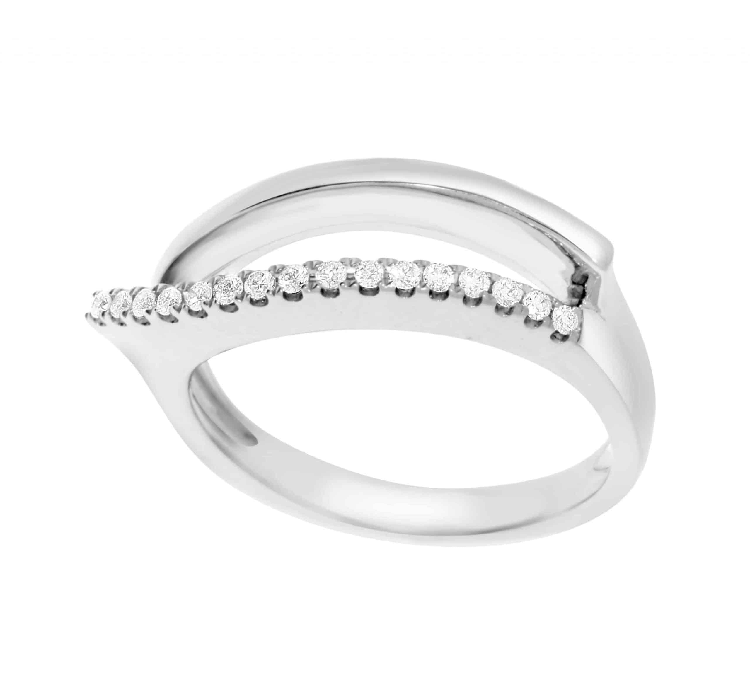Diamantring i hvitt gull, 0.15CT TWSI - Diamanthuset