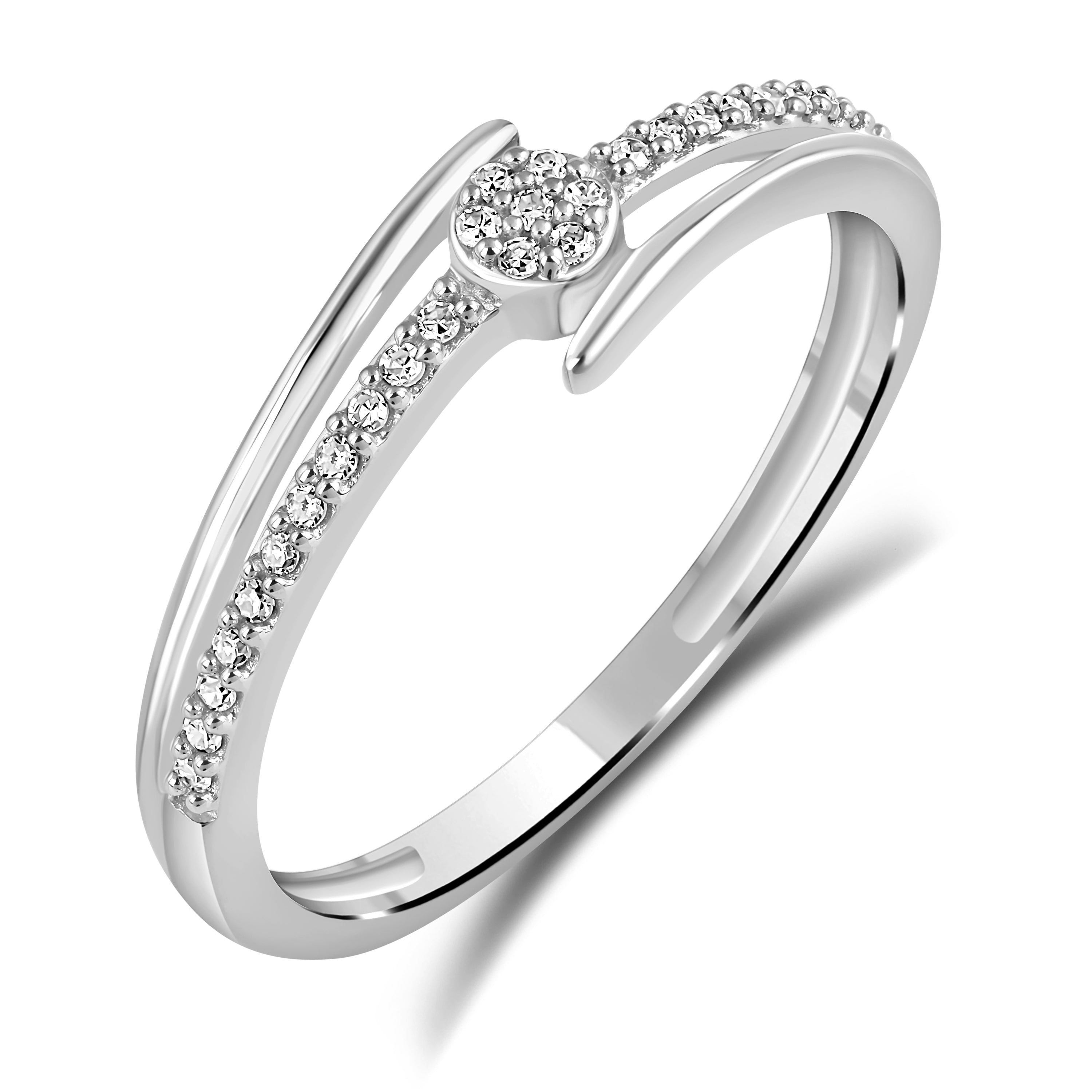 Elegant Diamantring, 0.12ct tw/si
