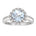 Diamantring hvitt/gult gull 0,15 ct med Aquamarine – Diamanthuset