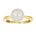 Perlering i 14kt Hvitt/Gult Gull, med 10 – 11mm Perle – bilde 2 – Diamanthuset
