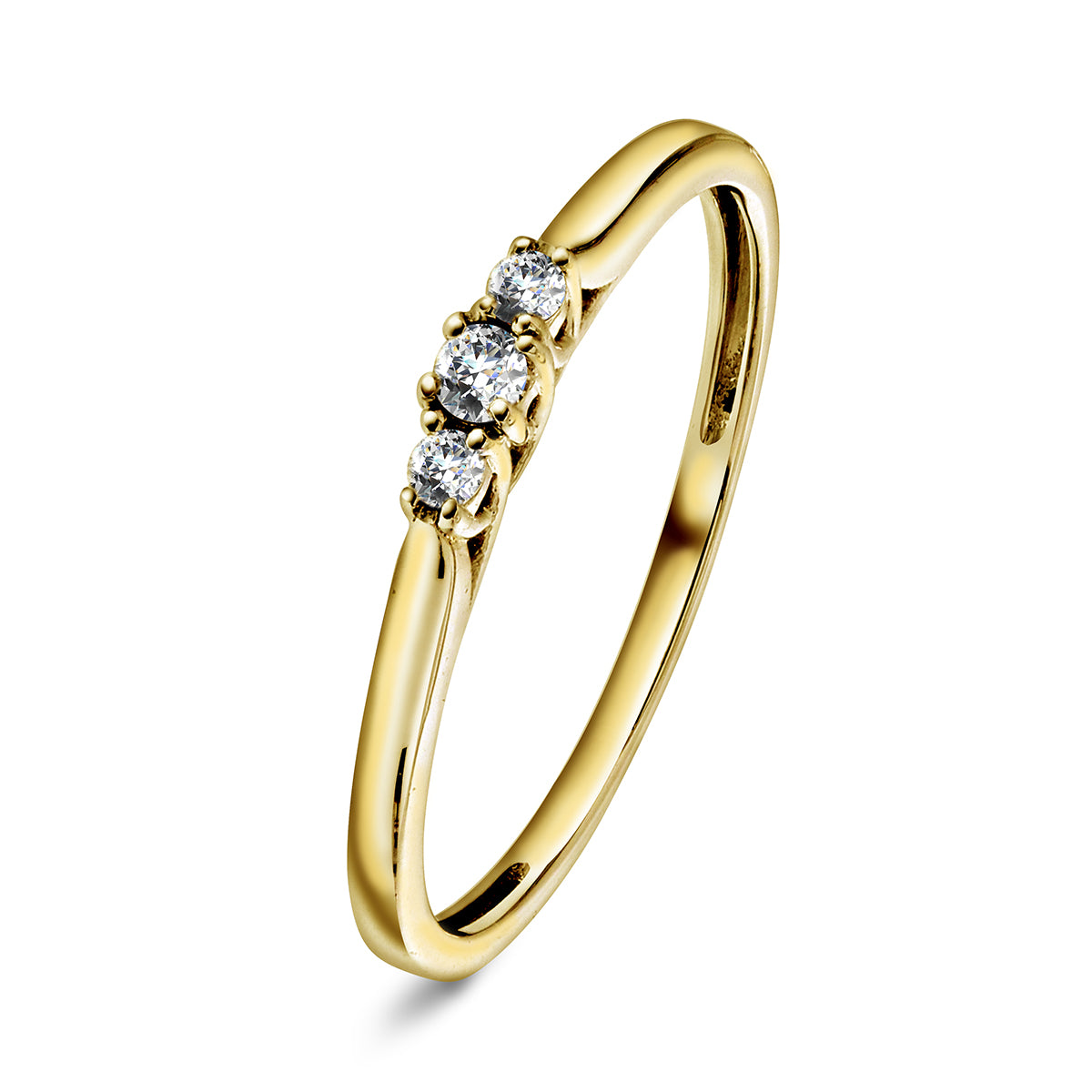 Elegant Diamantring, 0,10ct tw/si