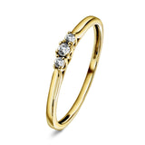 Elegant Diamantring, 0,10ct tw/si