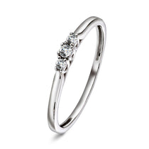 Elegant Diamantring i Hvitt/Gult Gull (585), 0,10 ct tw/si Naturlige Diamanter – Diamanthuset
