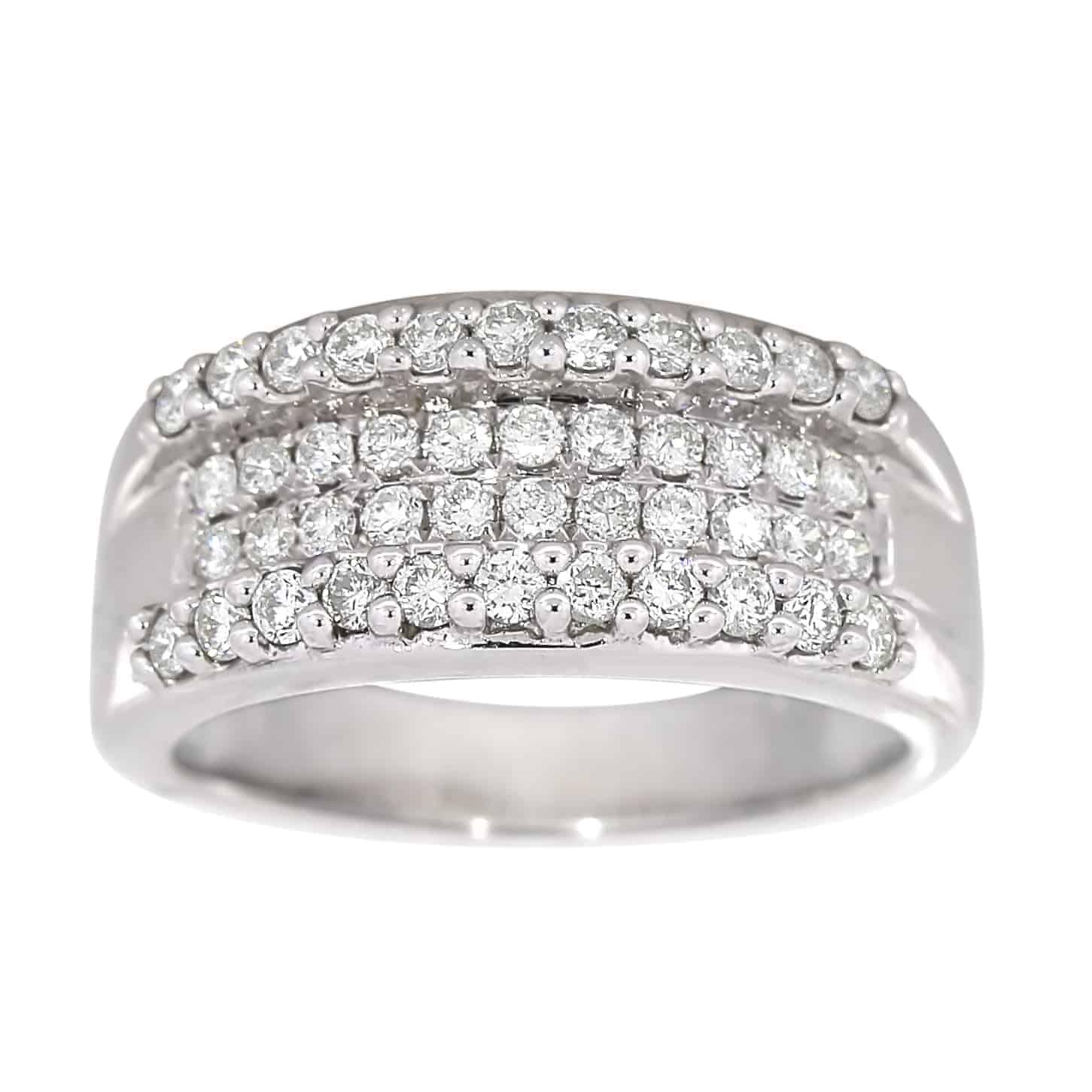 Diamantring i hvitt gull, 0.75CT TWSI - Diamanthuset