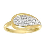 Diamantring i hvitt/gult gull, 0.25CT TWSI