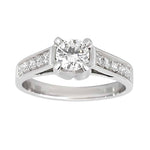 Diamantring i hvitt gull 0,80ct TWSI - Diamanthuset