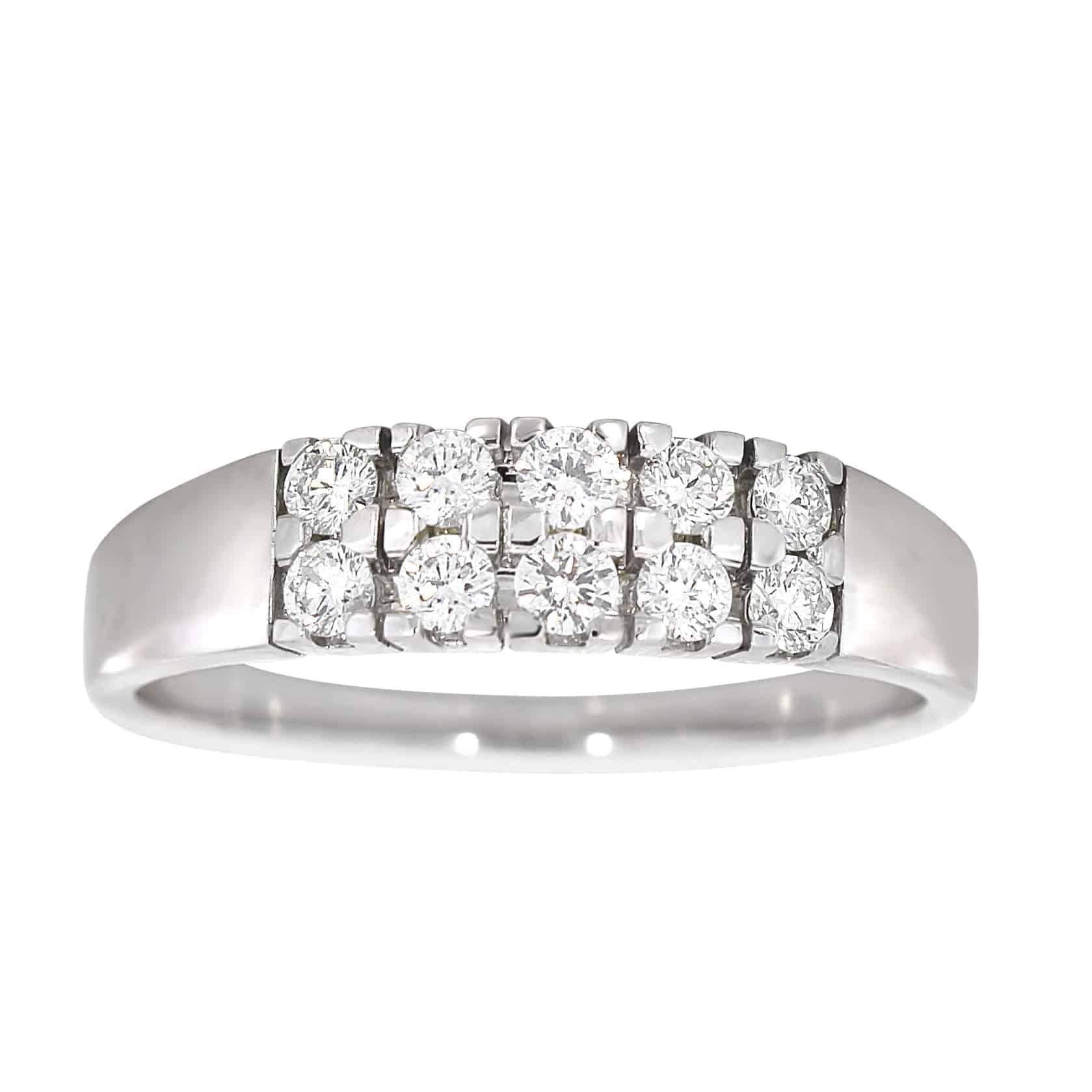 Diamantring i hvitt gull, 0.70CT TWSI - Diamanthuset