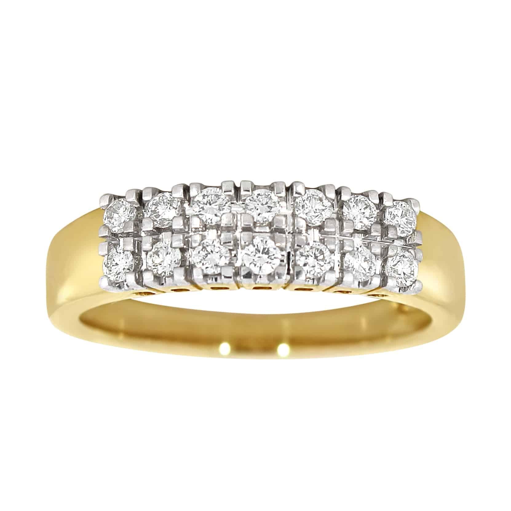 Diamantring i gult gull, 0.36CT TWSI - Diamanthuset