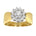 Diamantring Rosett i gult gull, 0.25ct TWSI - Diamanthuset