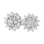 Diamant øredobber Rosett i gult gull, 0.50CT TWSI - Diamanthuset