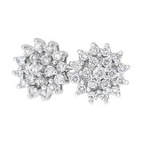 Diamant øredobber Rosett i gult gull, 0.50CT TWSI - Diamanthuset
