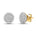 Diamantørepynt rosett, 0,40 ct tw/si i hvitt og gult gull – bilde 2 – Diamanthuset
