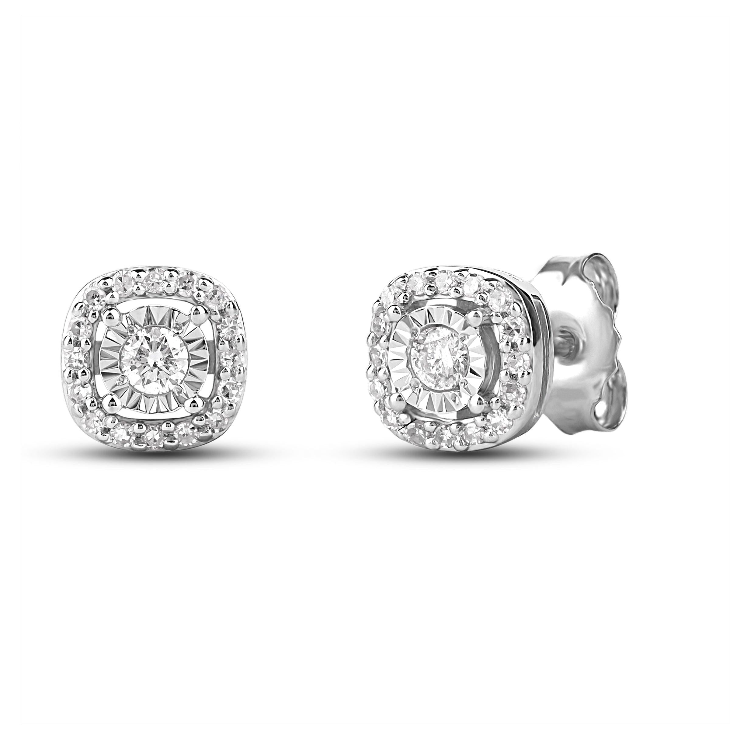 Diamantørepynt 0,25ct tw/si i hvitt gull/ Diamanthuset