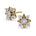 Diamant øredobber 14kt gult gull Rosettstjerne 0.25ct TW Si - Diamanthuset