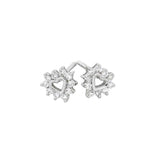 Diamantøredobber med hjerte i hvitt gull, 0,10ct TWSI - Diamanthuset
