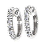 Diamant øredobber i hvitt gull, 0.12CT TW/Si - Diamanthuset